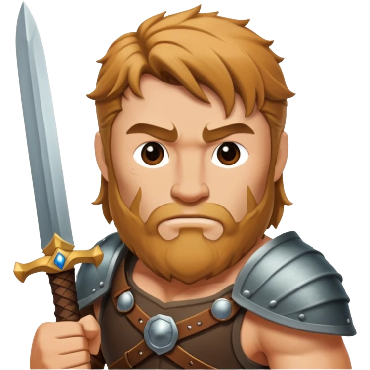 Beowulf Norse warrior hero with sword emoji