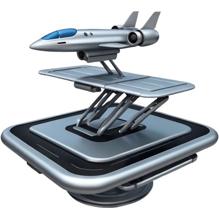 realistic flying platform in space emoji