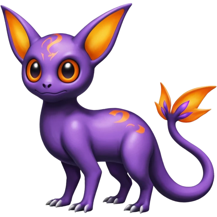 Shiny Duskull-Salandit-Espeon-Fakémon-hybrid-creature (full body)  emoji