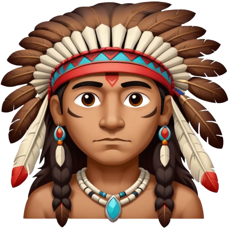 Indian chief young face emoji