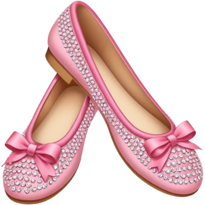 pink rhinestone ballerina shoes emoji
