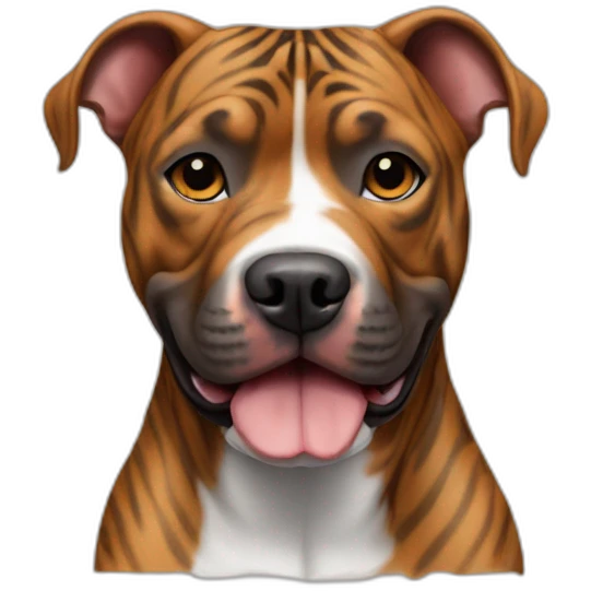pitbull terrier brindle tiger stripes emoji