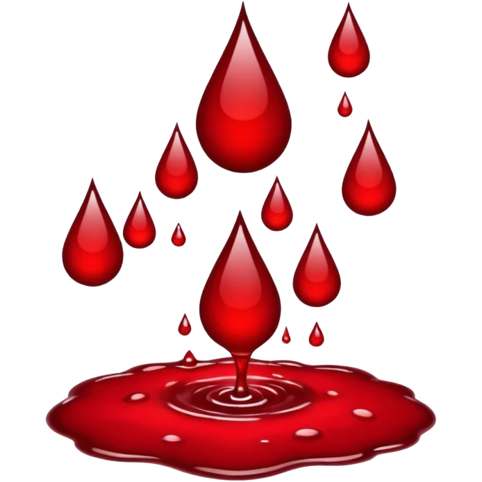 alot of blood drop emoji