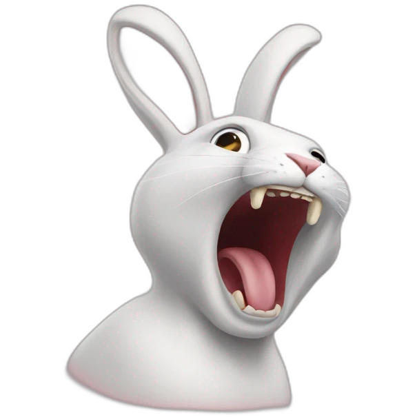 screaming-rabbit emoji