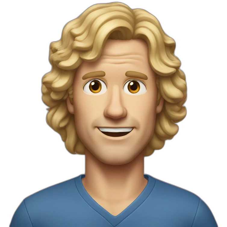 will ferrel realistic long blonde hair emoji