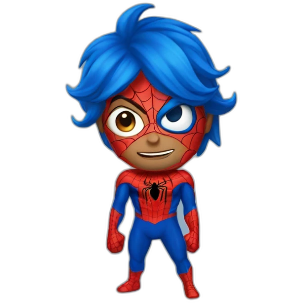 Blue spider man emoji