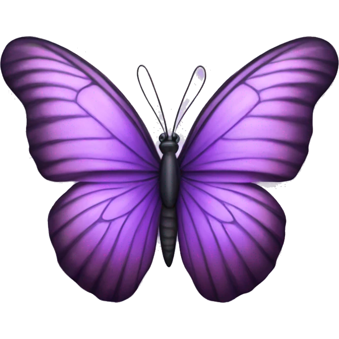 Realistic purple butterfly emoji