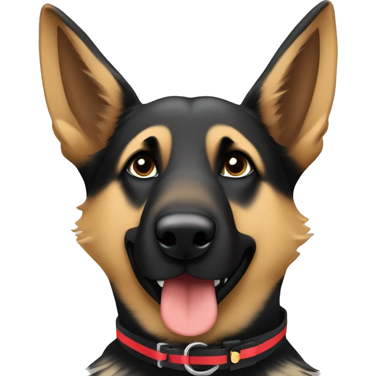 Belgian German shepherd dog with a collar that says “London” emoji