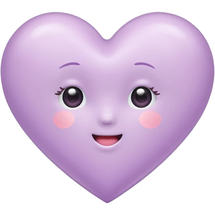 lilac heart kawaii emoji
