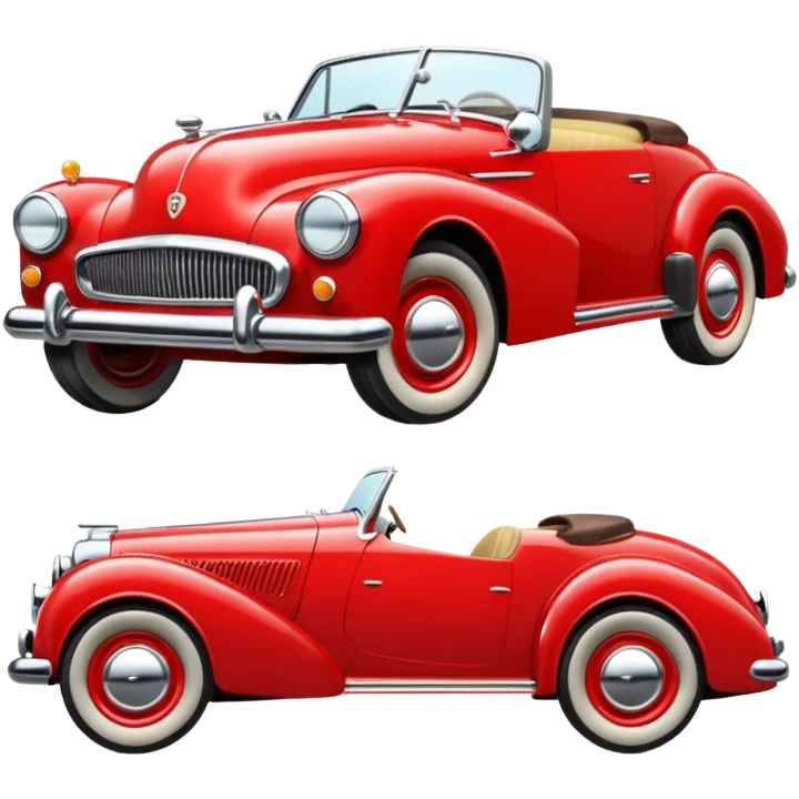 classic red car emoji