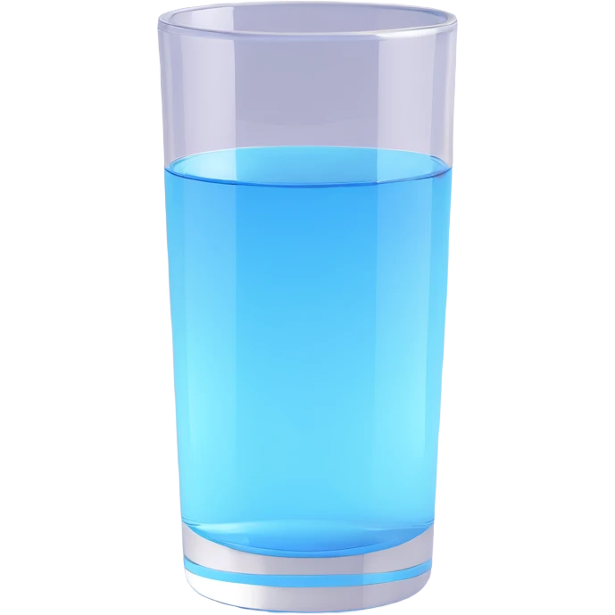  glass with water and without nothing emoji