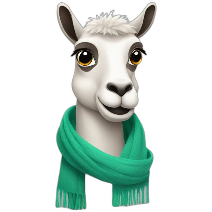 Lama with scarf emoji