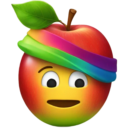 Apple with a hat on  emoji