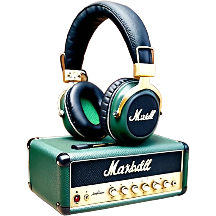 сгенери иконку накладных наушников в стиле Marshall.

Узнаваемая форма квадртаных чашек Marshall, аккуратные швы, мягкие амбушюры, прочное оголовье.
Логотип Marshall на чашках, выполненный в фирменном стиле.

 emoji
