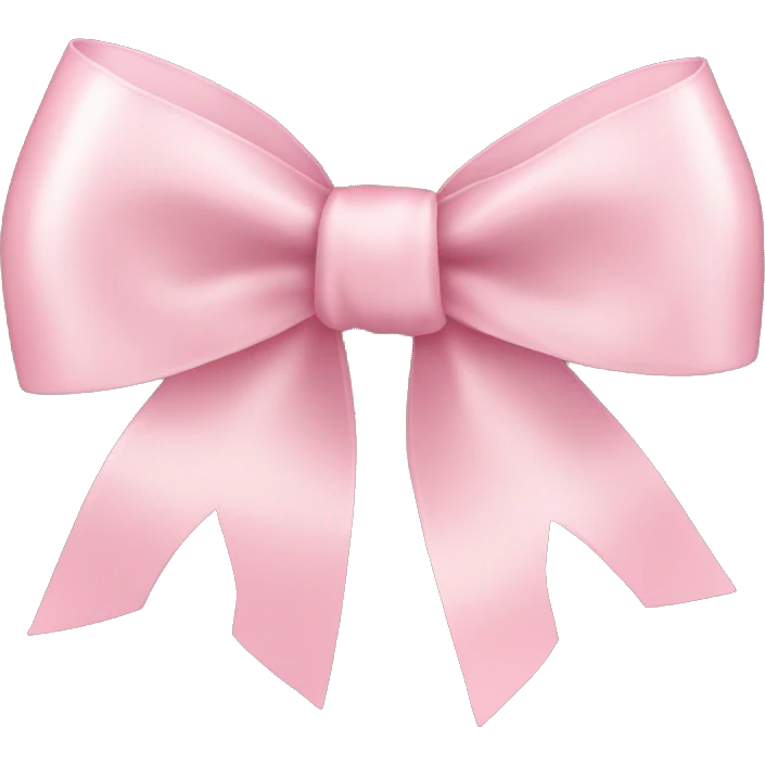 light pink ribbon bow emoji
