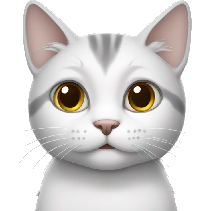 White and grey cat emoji