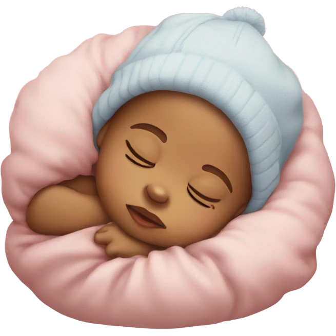 Sleeping Baby wearing a cap emoji