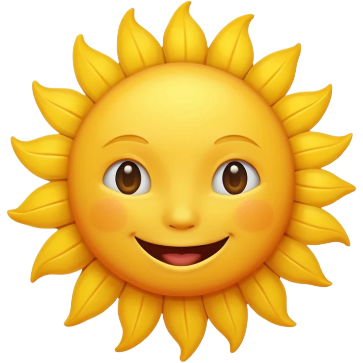 smiling sun emoji emoji