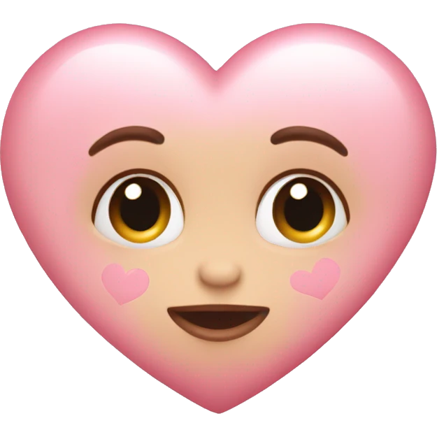 Baby pink love heart emoji