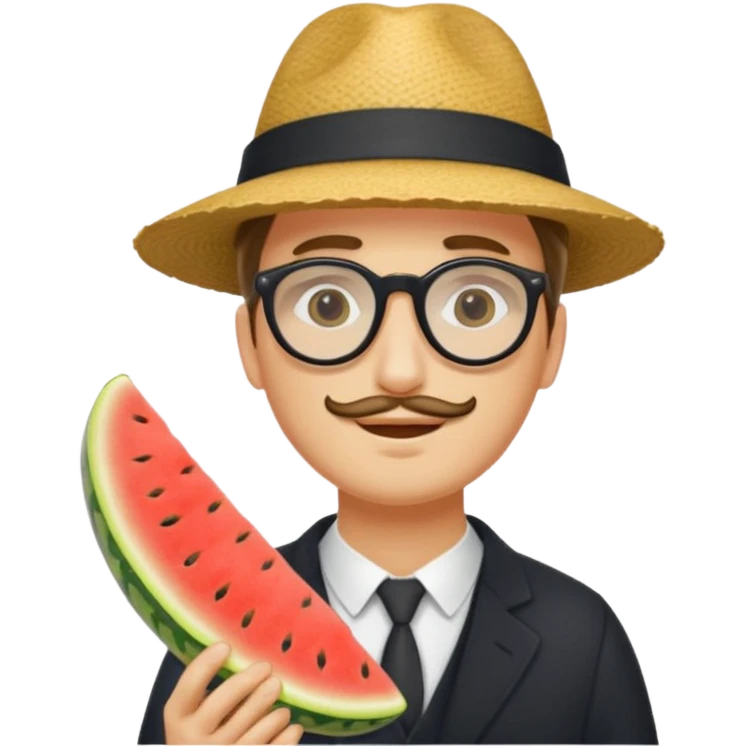 Un humain homme avec un chapeau melon et des sunglasse et une baguette magique emoji