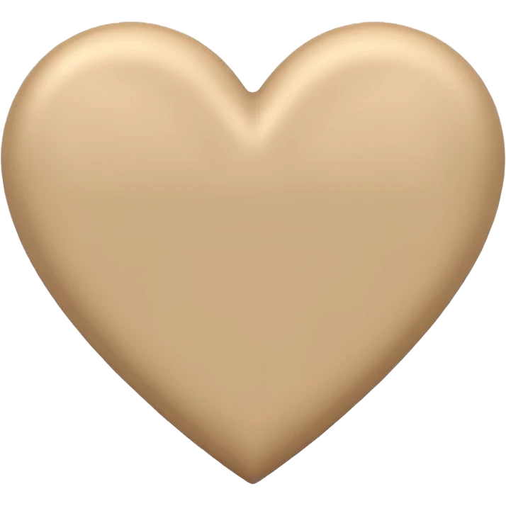 beige heart emoji