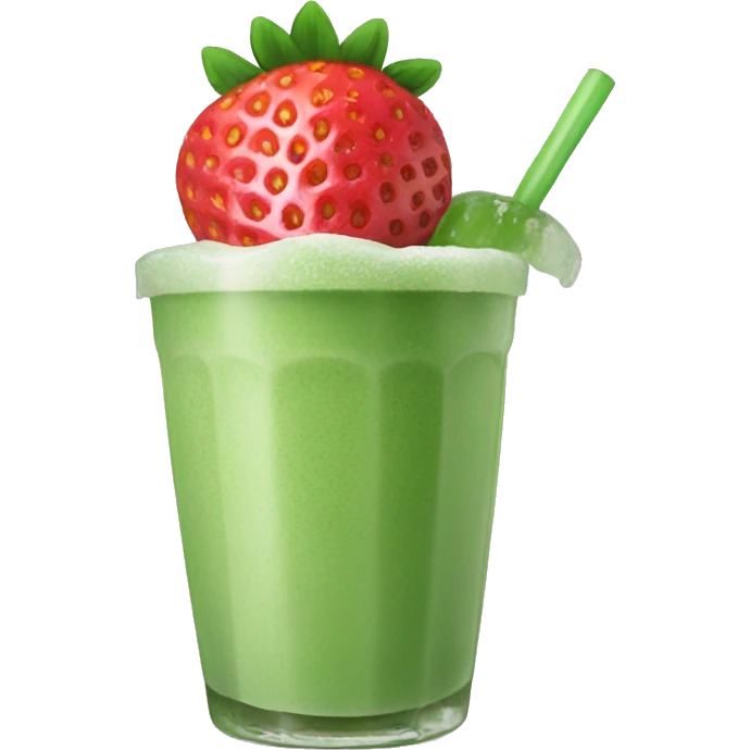 iced strawberry matcha emoji