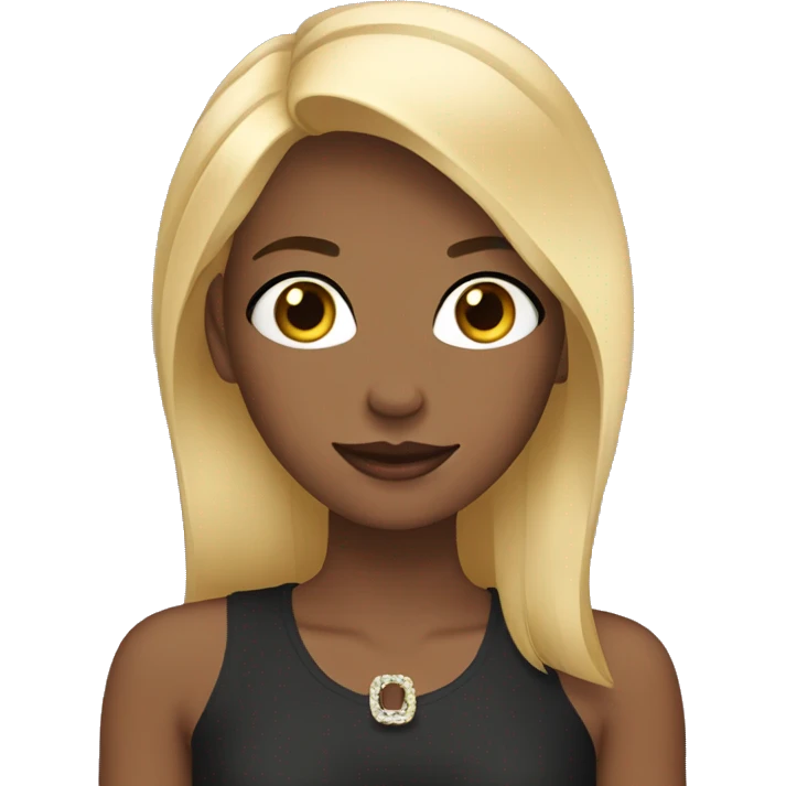 Blonde girl with ring finger emoji
