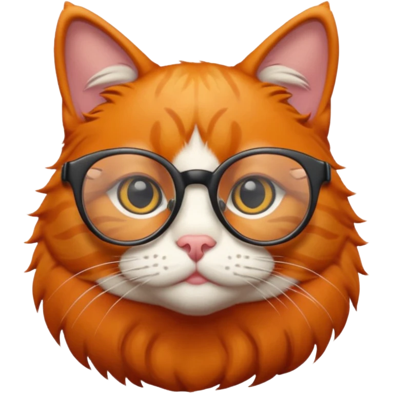 Ginger Cat with glasses emoji