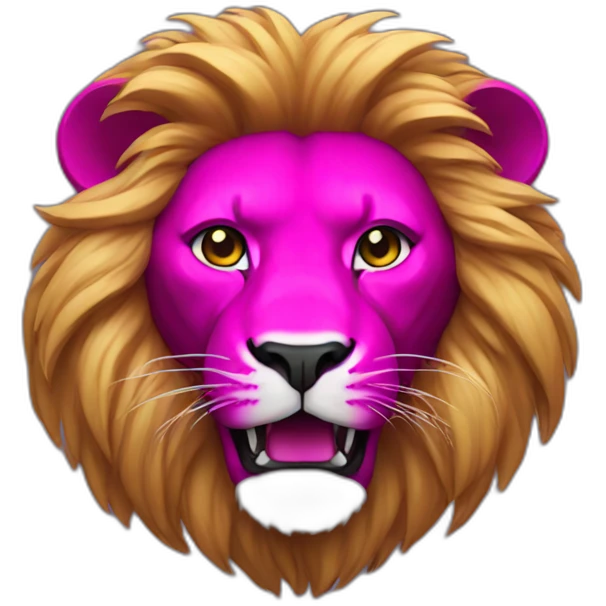 Magenta lion emoji