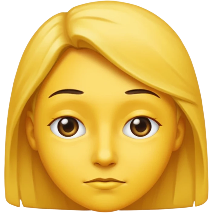 a normal emoji person with a side eye  emoji