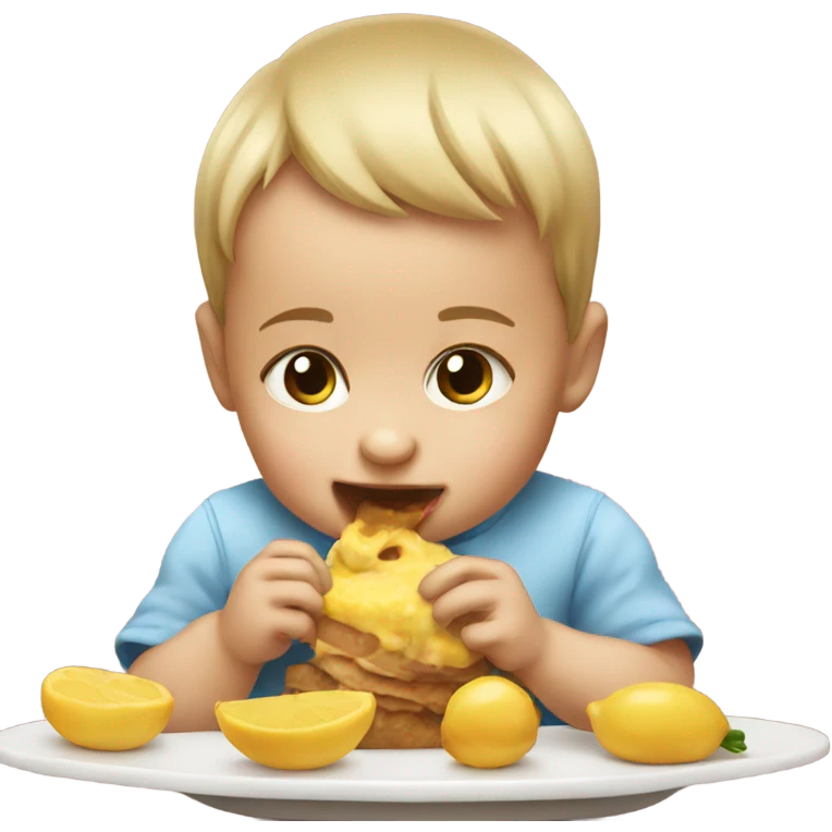 Baby eating  emoji