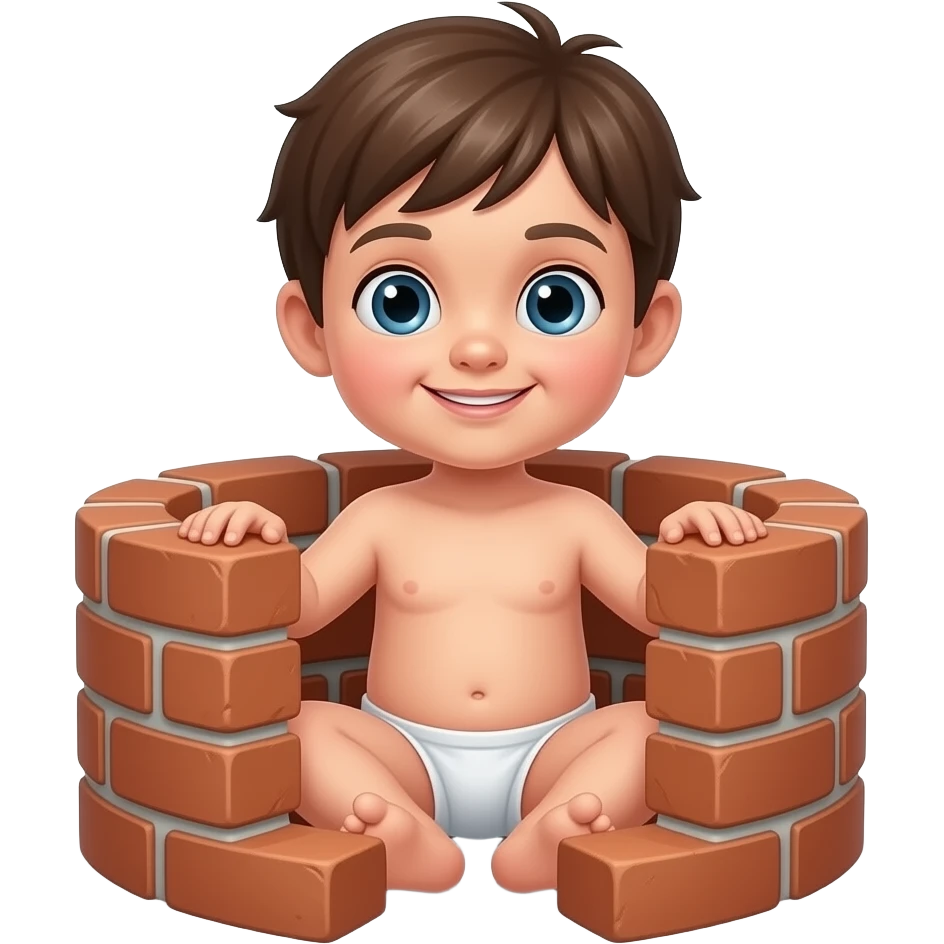 Toodler naked bricked up in her priavte organ boy emoji