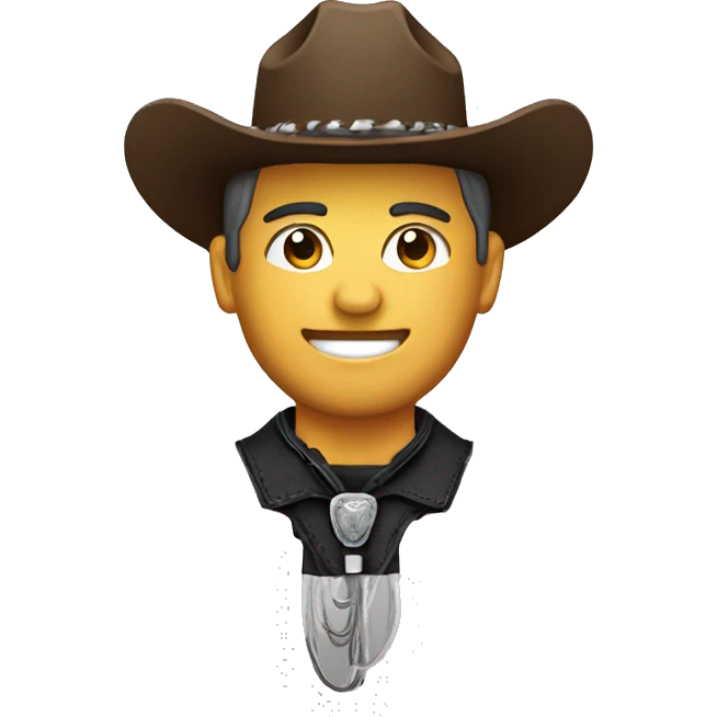 Cowboy bolo tie emoji