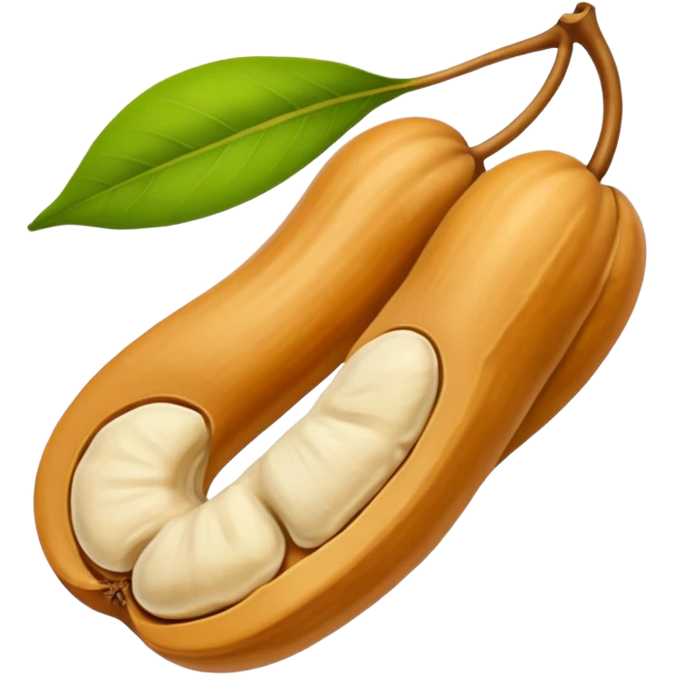 Make single simple Cashew dryfruit without leave  emoji