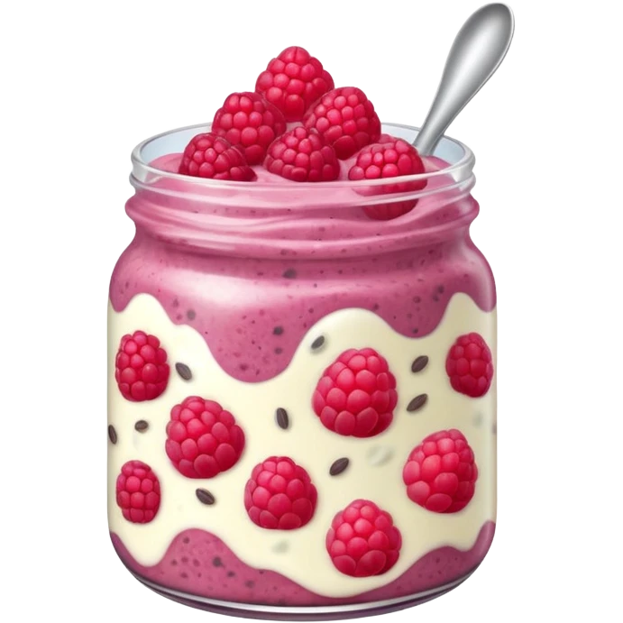 Raspberry chia pudding  emoji