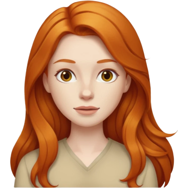 i need a female 'writer' with long ginger hair emoji