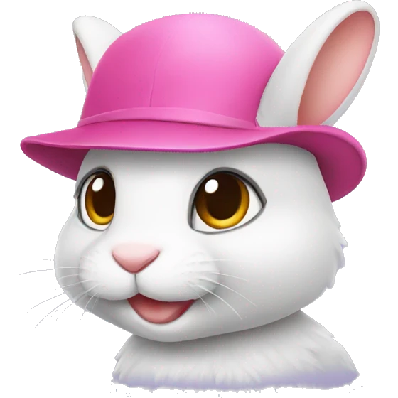 Bunny in cycling hat emoji