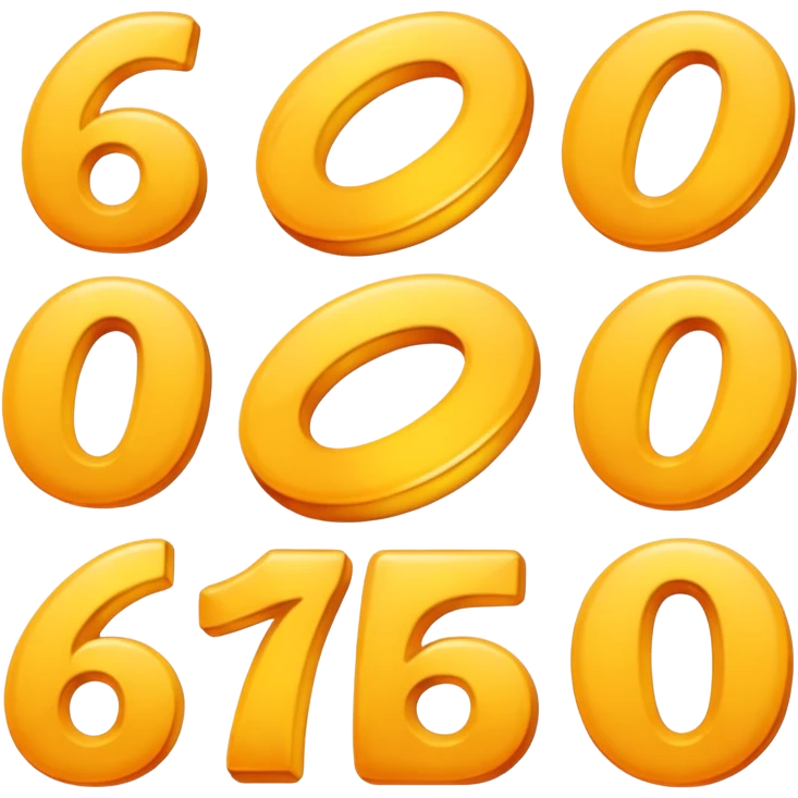 Create 6 7 numbers  emoji