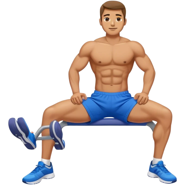 glute-bridges-exercise guy with blue shorts  emoji
