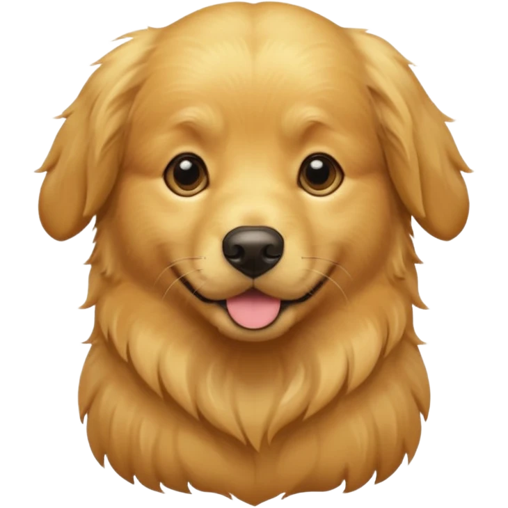 a golden retriever dog golden color emoji