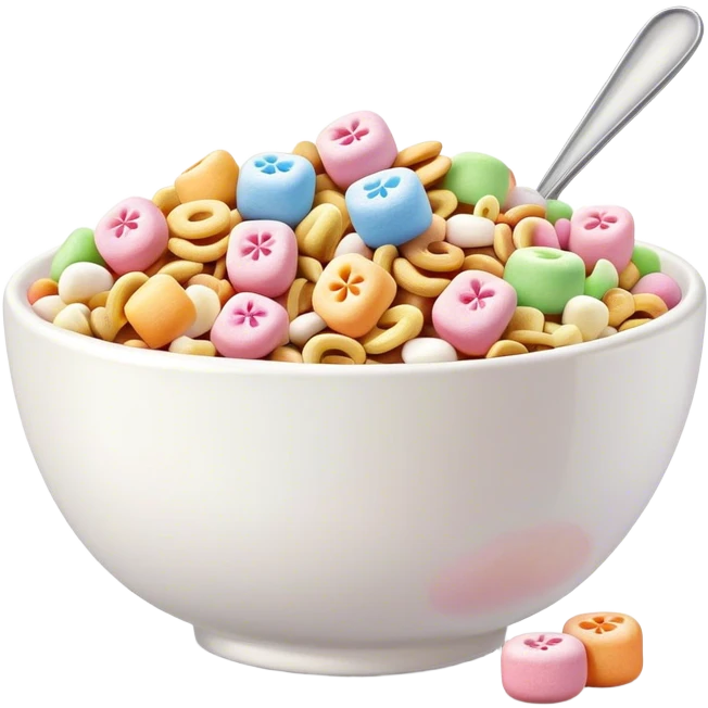 Bowl of lucky charms cereal emoji