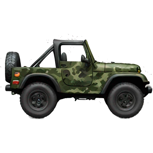 camo jeep emoji