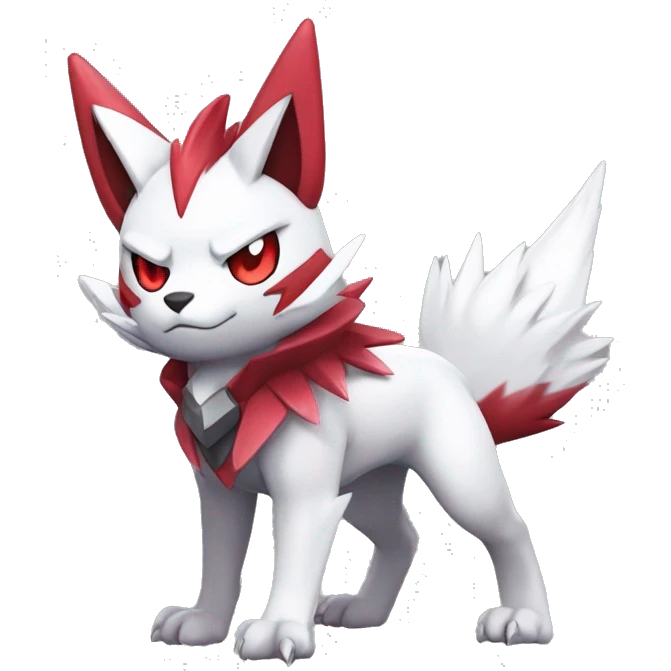 Anthro Cool Edgy Cute Chibi Shiny Zangoose-Zoroark-Fakemon-Pokémon Full Body Detailed High Quality emoji