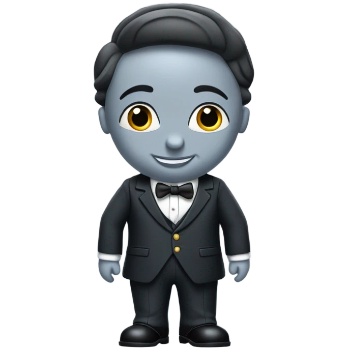 thomas the tank engine wearing a suit emoji