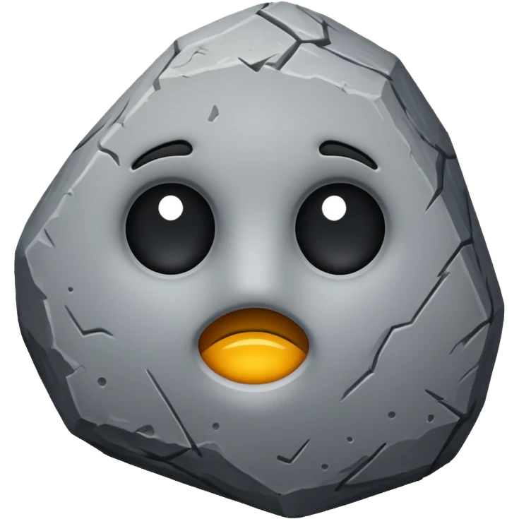 a stone emoji