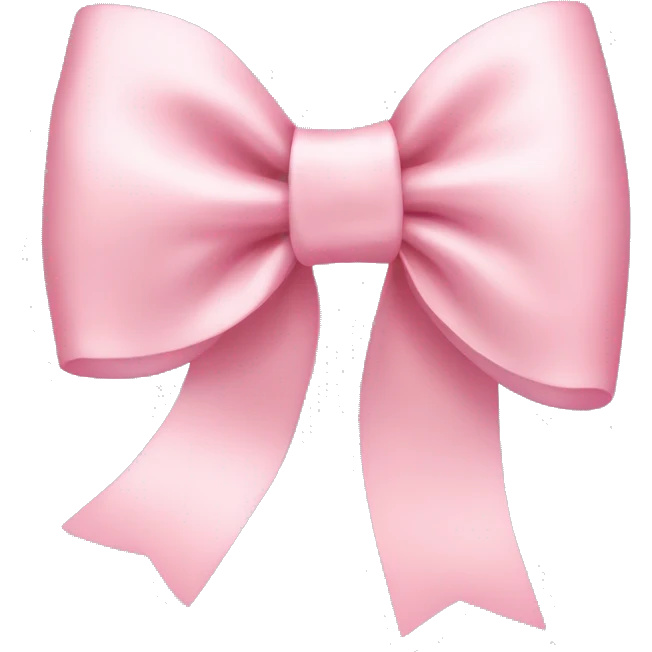 light pink ribbon bow emoji