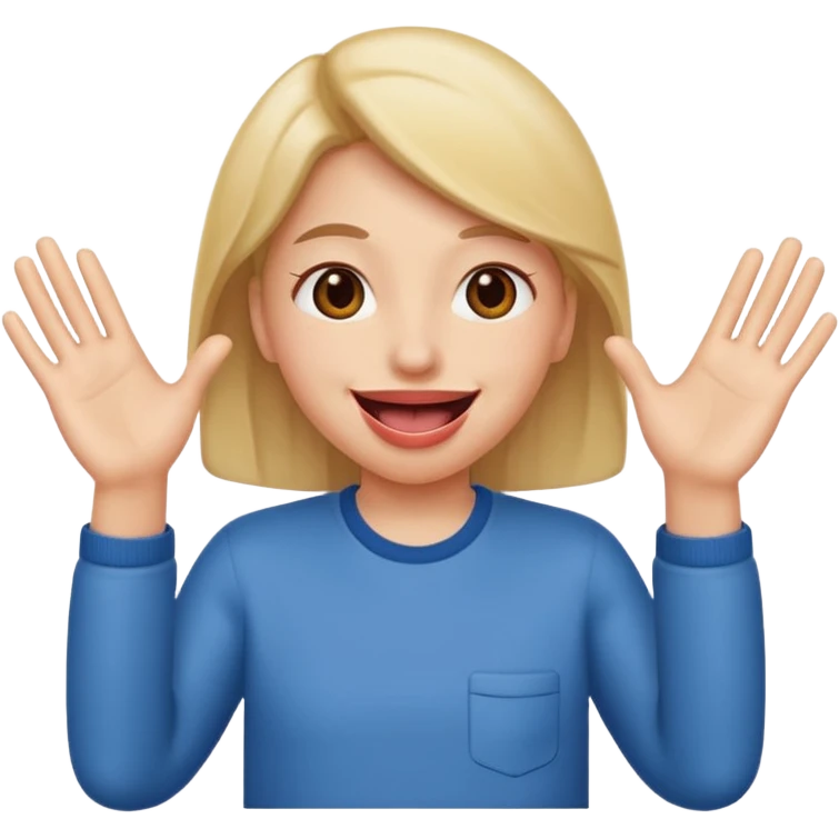 Tongue out hands to the side  emoji
