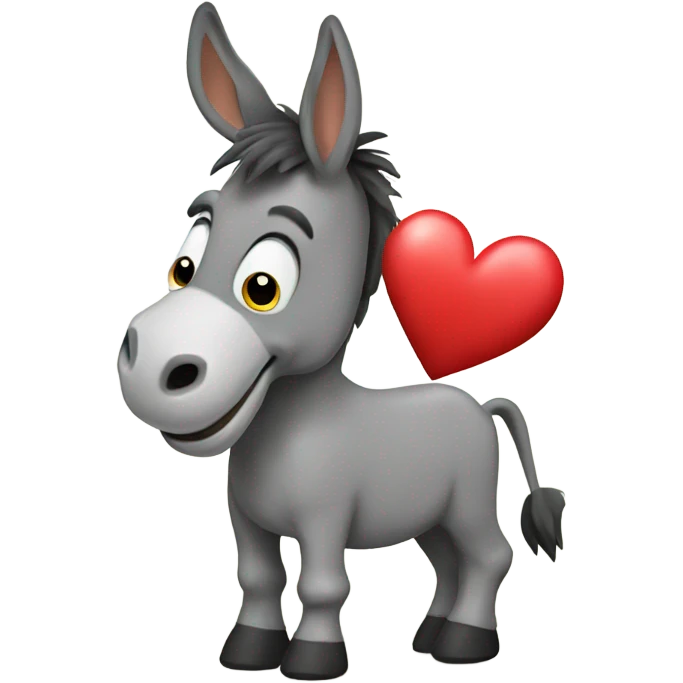 Donkey with hearts  emoji
