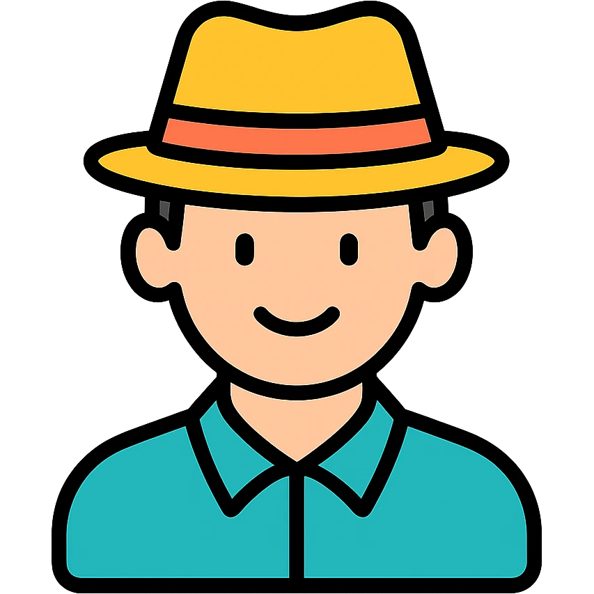 colored icon of a man wearing a hat emoji