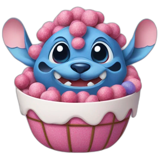 Stich qui mange des bonbons emoji